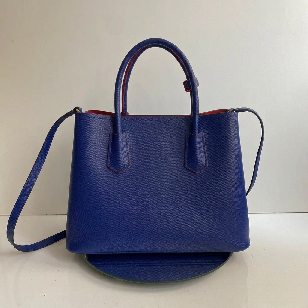 Royal Blue Leather Handbag