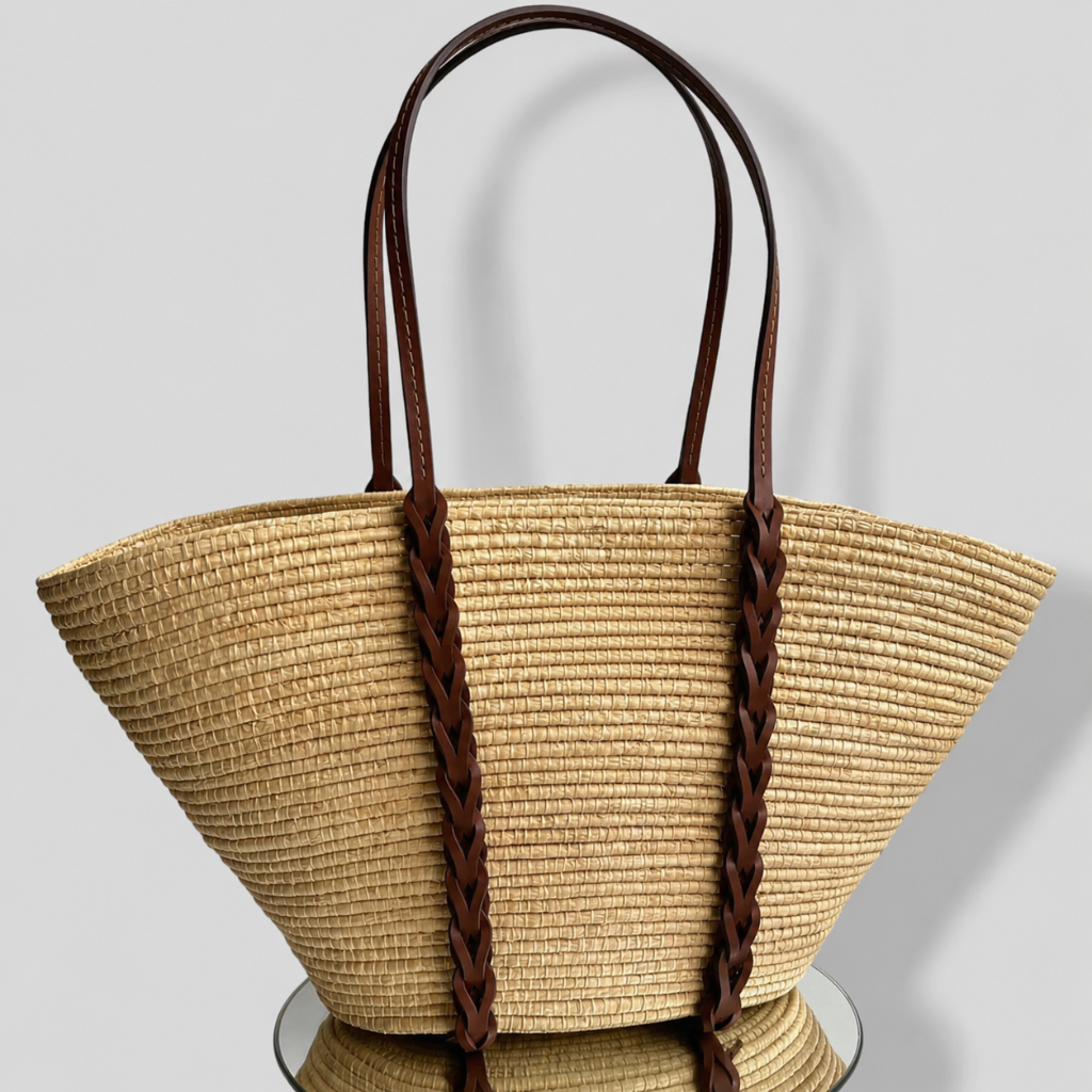 Straw Style Shoulder Bag Yellow