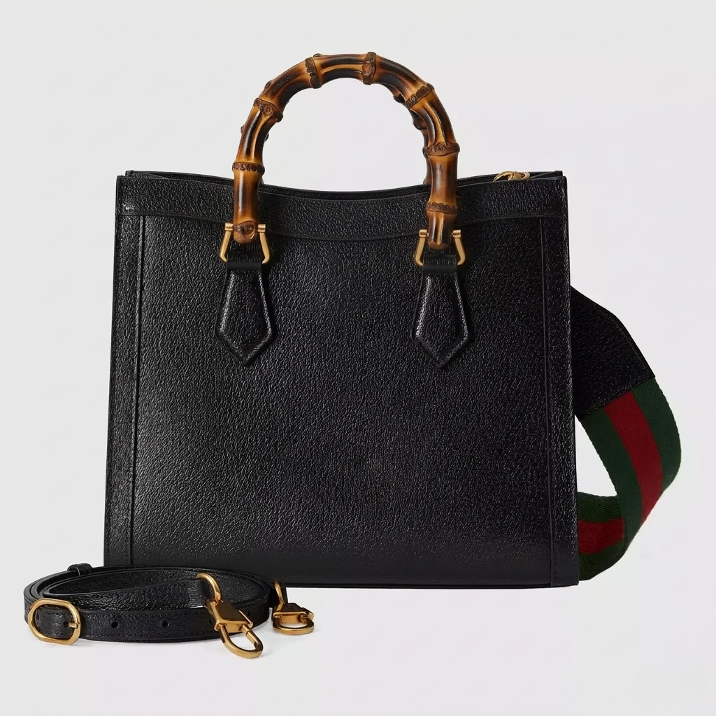 Small Tailored Top Handle Bag Black
