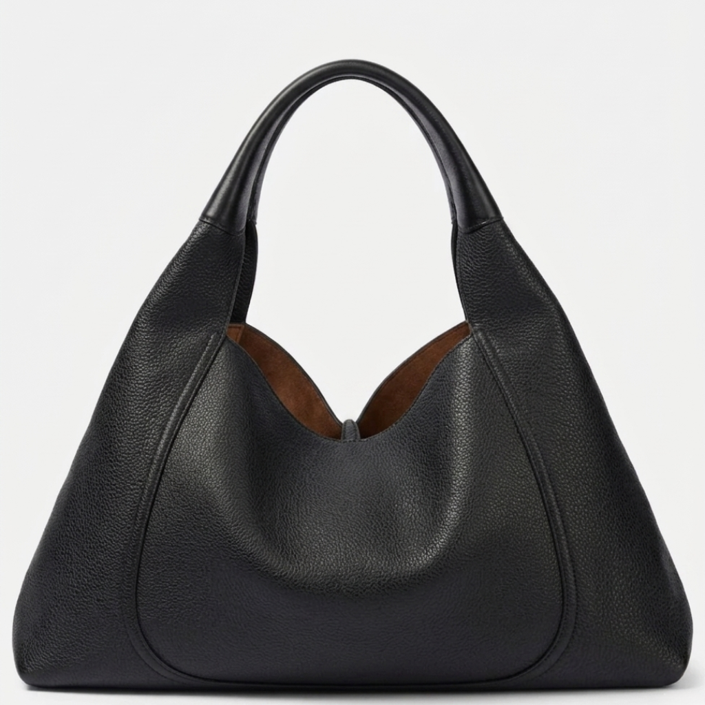 Soft Slouchy Shoulder Bag Black
