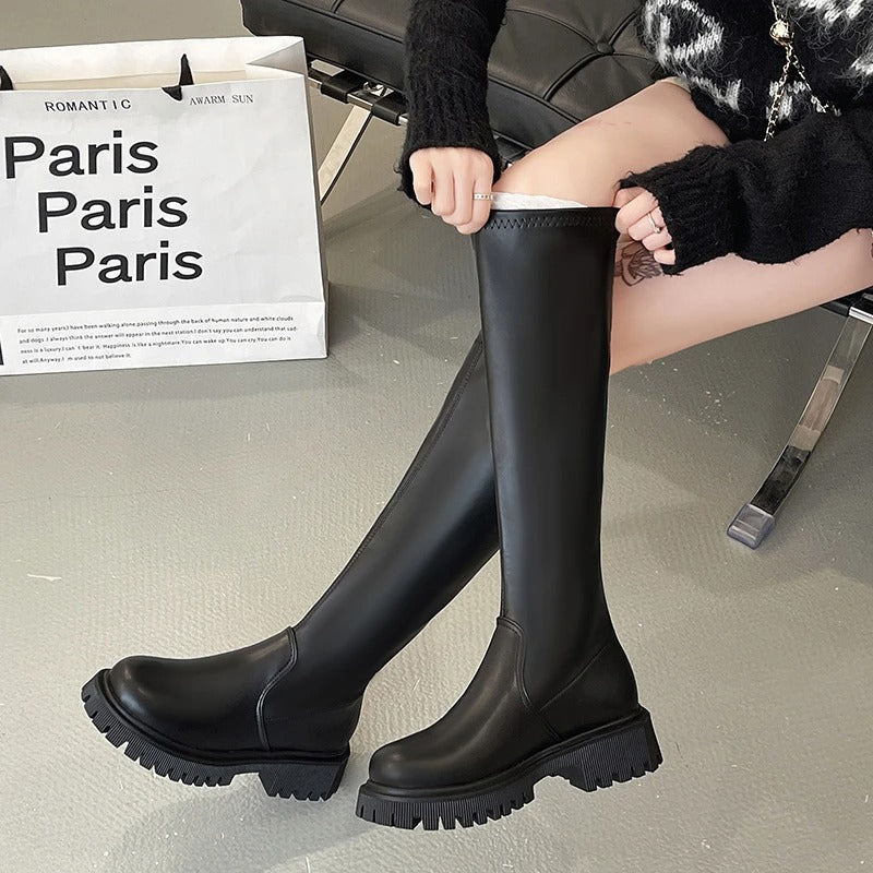 Women Knight High Boots Fashion Back