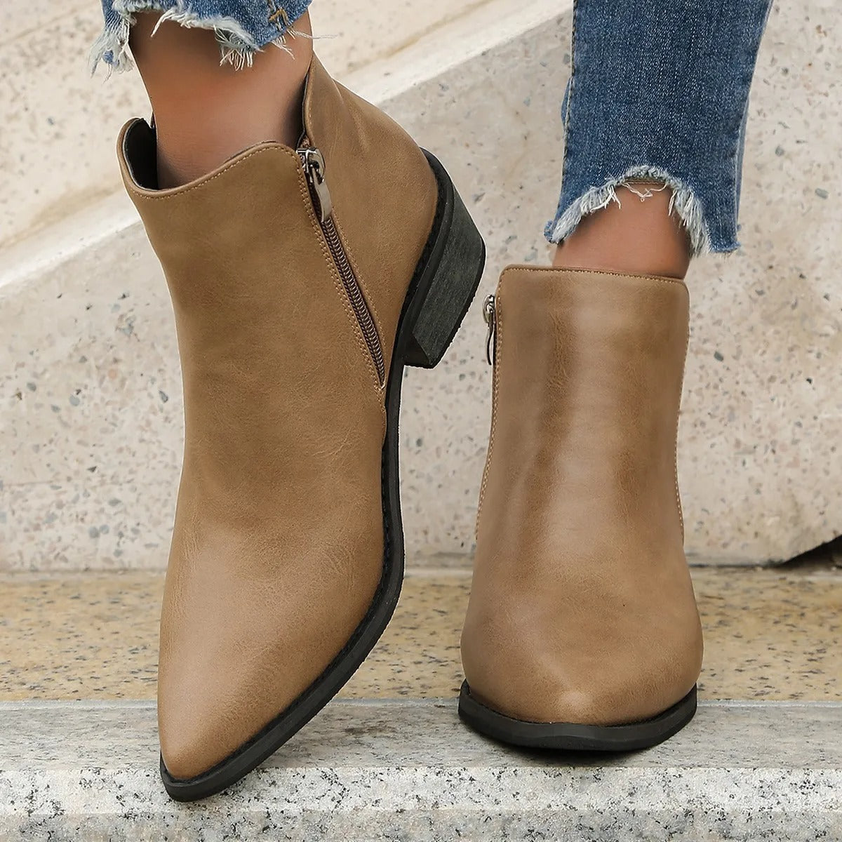 Autumn Women Ankle Boots Retro Style