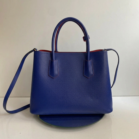 Royal Blue Leather Handbag