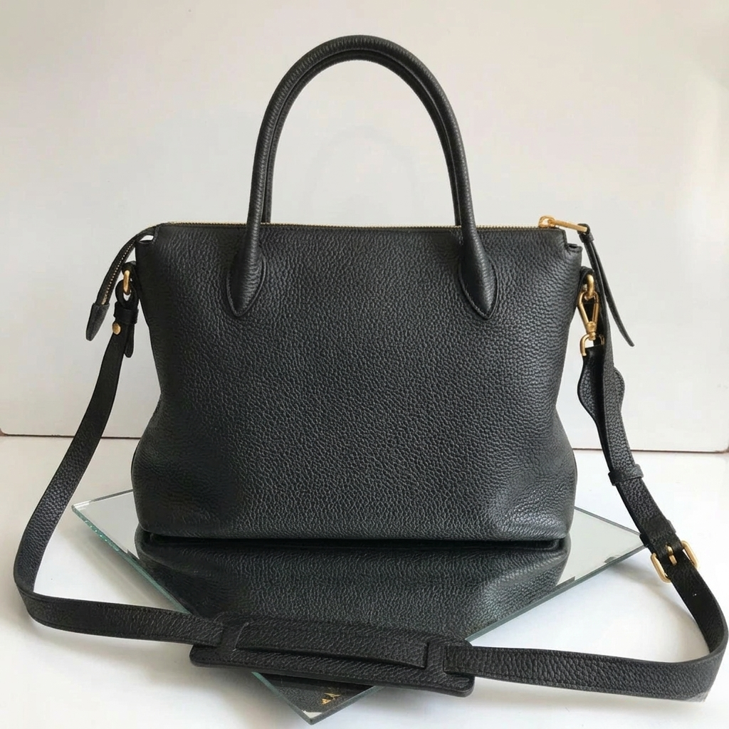 Black Leather Crossbody Bag