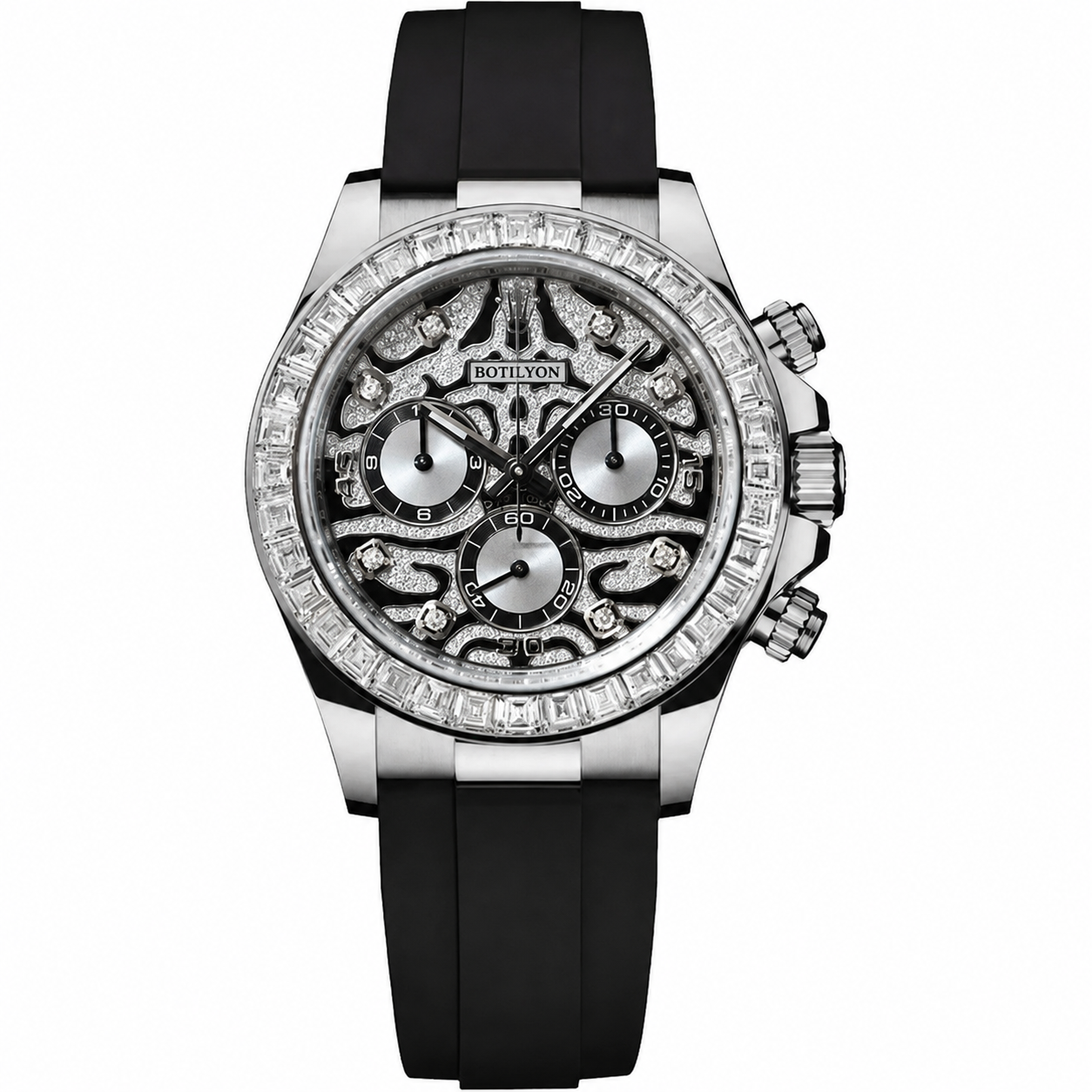 Watch R0LXN Csmgr D4yna Dmnd Bzl Slv D1al Blk Rbbr Botilyon