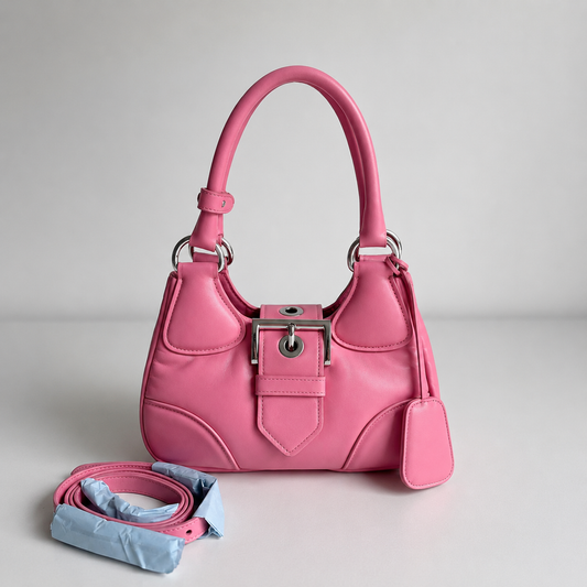 Minimalist Pink Leather Bag