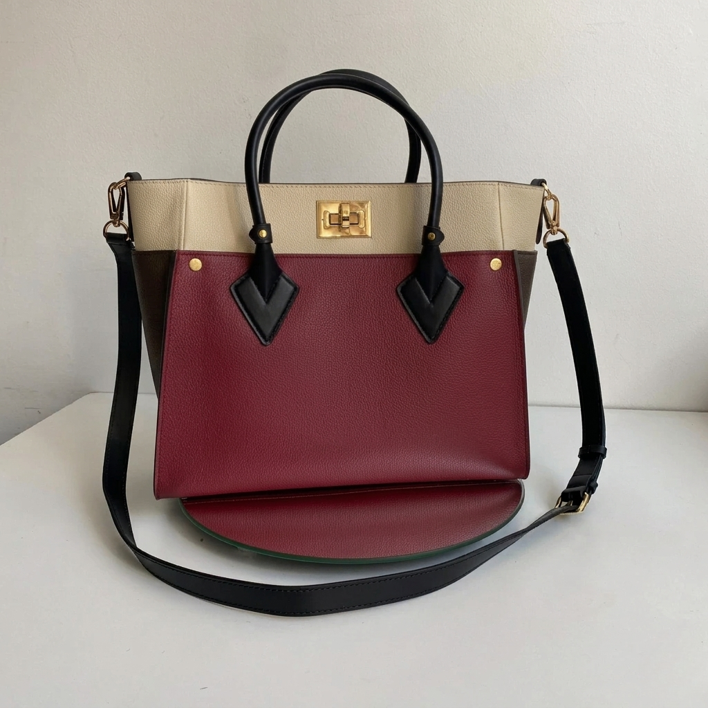 Elegant Burgundy Leather Handbag