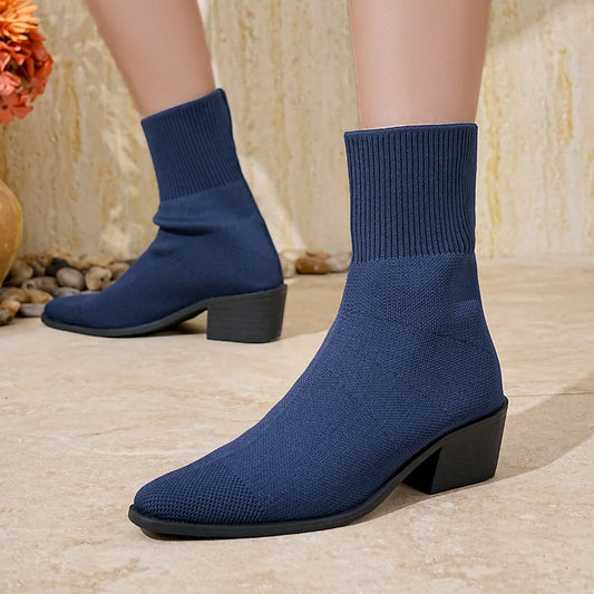 Fashionable Hot Selling Sexy Elegant Mesh Midsole Boots