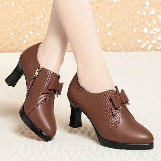 Women's Fashion Retro Single Shoes Platform Pumps Comfortable